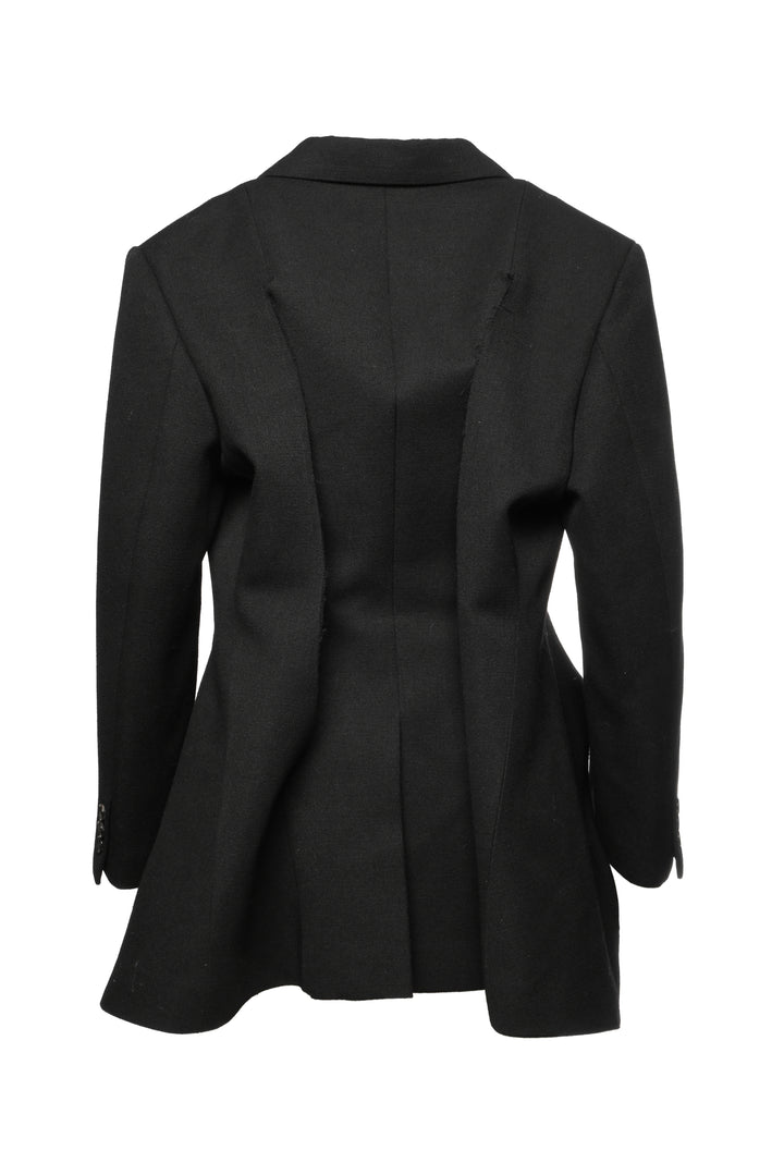 Comme Des Garcons Size L Wool-Blend Cutout Deconstructed Blazer