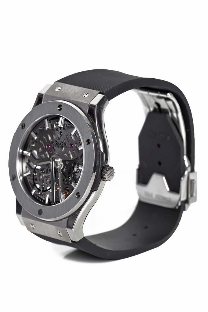 Men's Hublot Classic Fusion Ultra-Thin Skeleton Watch