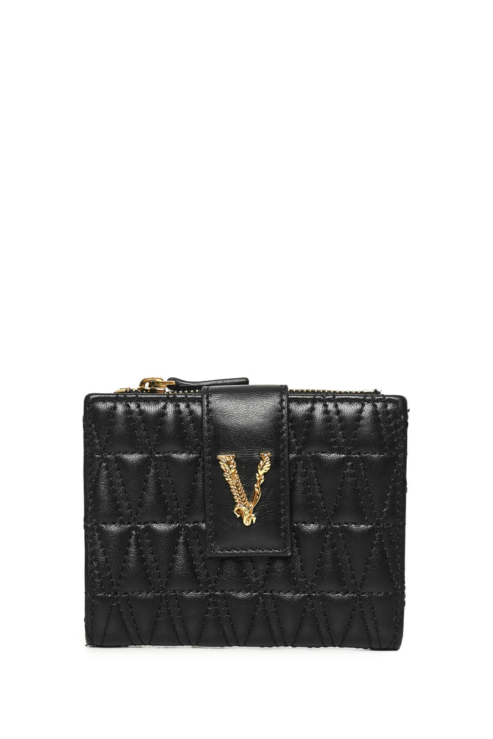 Versace Nappa Quilted Virtus Bifold Wallet