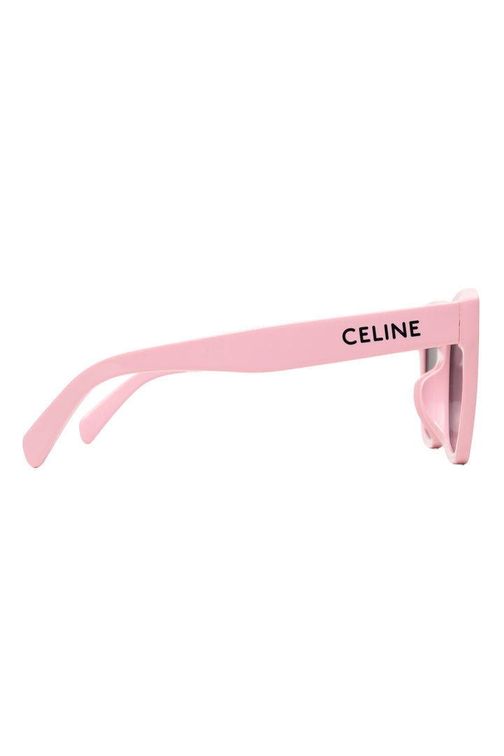 Celine Logo Monochroms Butterfly Square Sunglasses