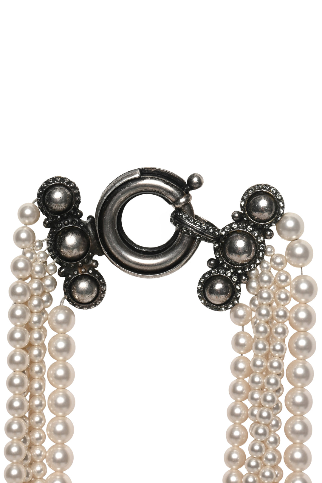 Lanvin Faux Pearl Multi Strand Necklace