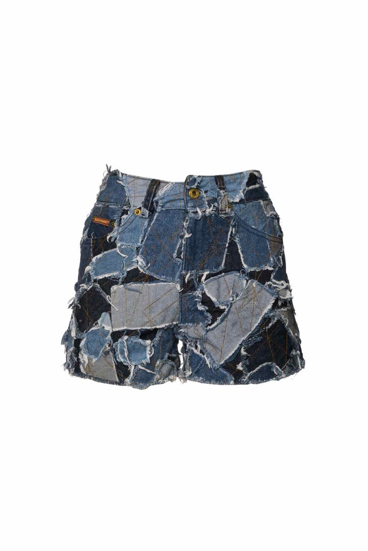 Dolce & Gabbana Size 25 Collection Patchwork Denim Shorts