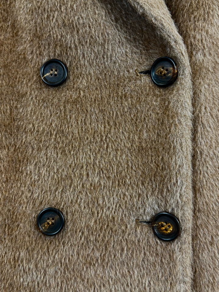 Brunello Cucinelli Size 36 Alpaca & Virgin Wool Double Breasted Coat