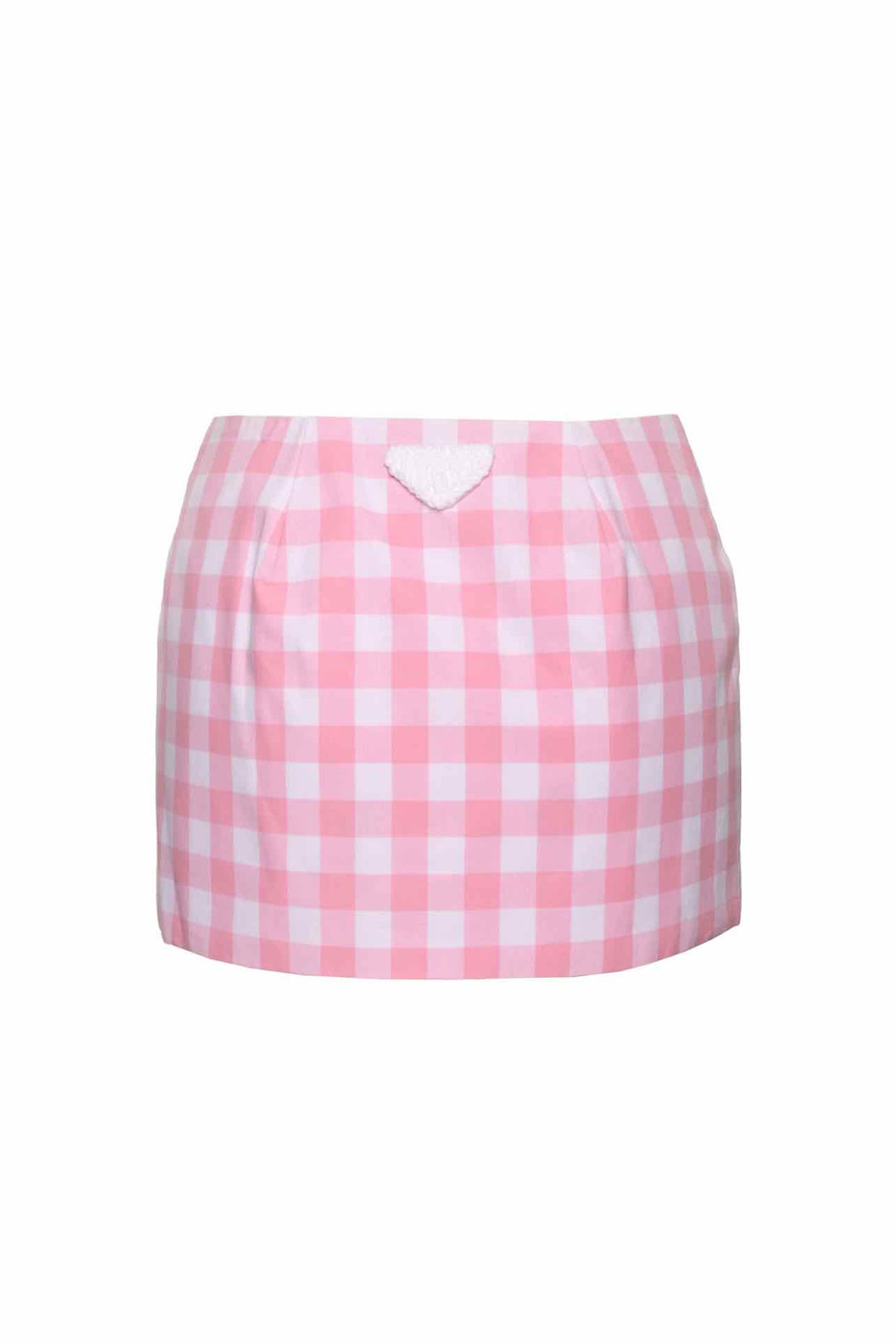 Prada Size 0 2023 Check Wrap Mini Skirt
