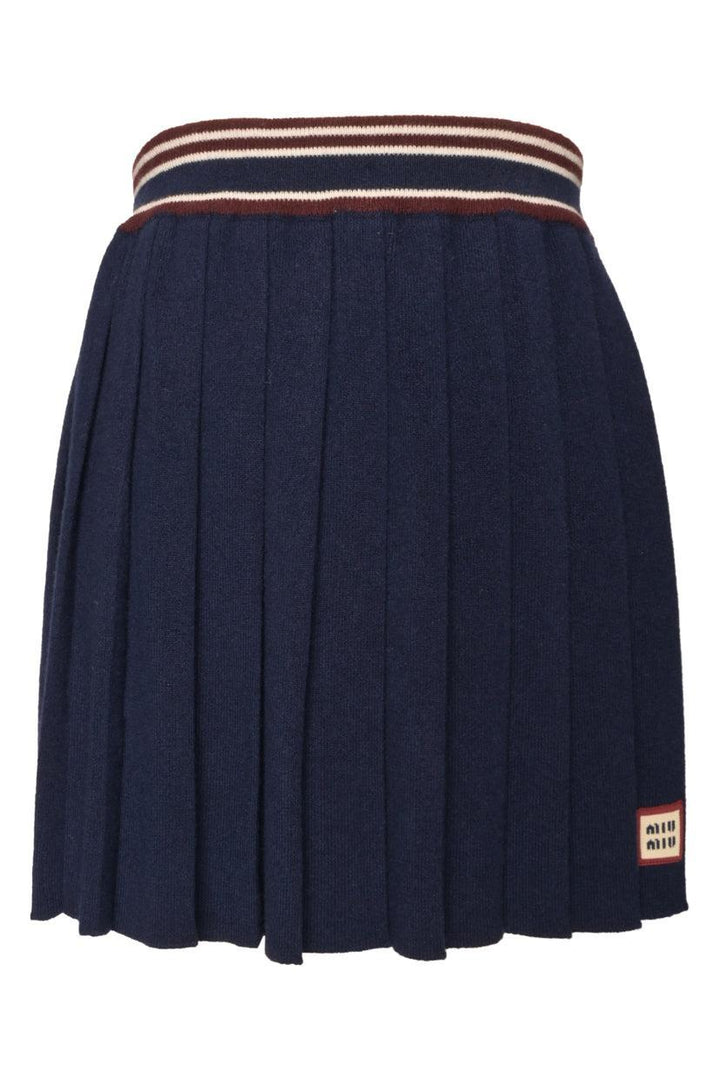 Miu Miu Size 38 2024 Flounces Wool & Cashmere Mini Skirt