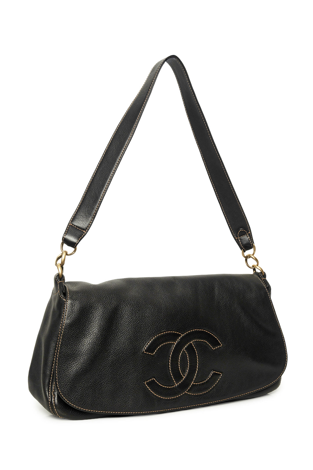 Chanel 2003-2004 Half Moon CC Shoulder Bag