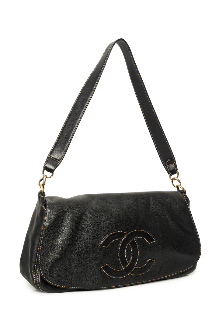 Chanel 2003-2004 Half Moon CC Shoulder Bag