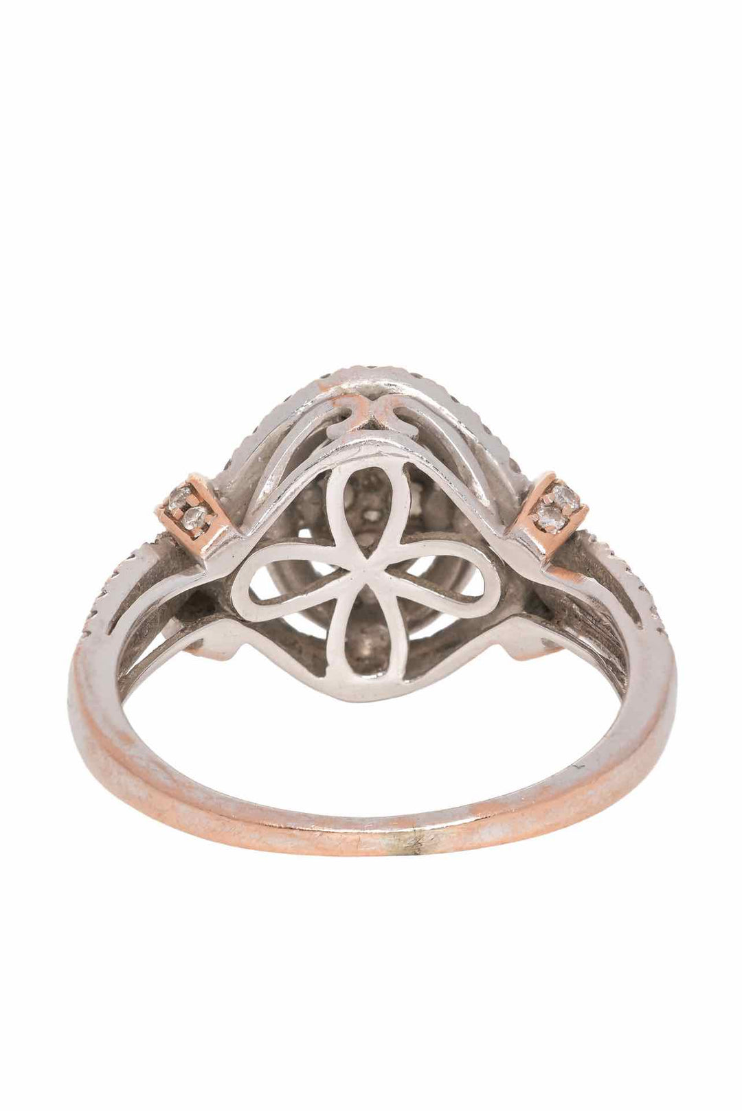 Simply Sublime Size 6.5 14K Rose Gold & White Gold Multi Diamond Ring