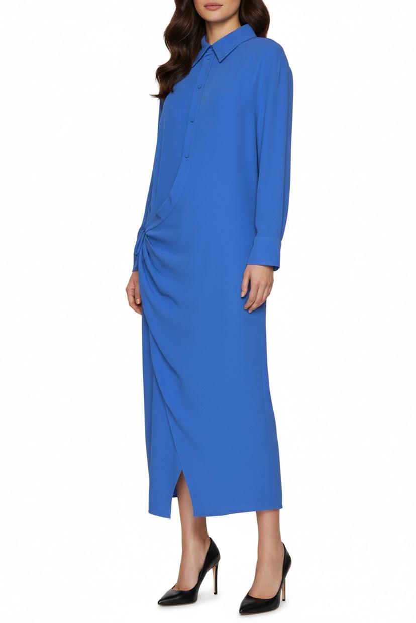 Valentino Size 46 Front Tie Long Sleeve Dress