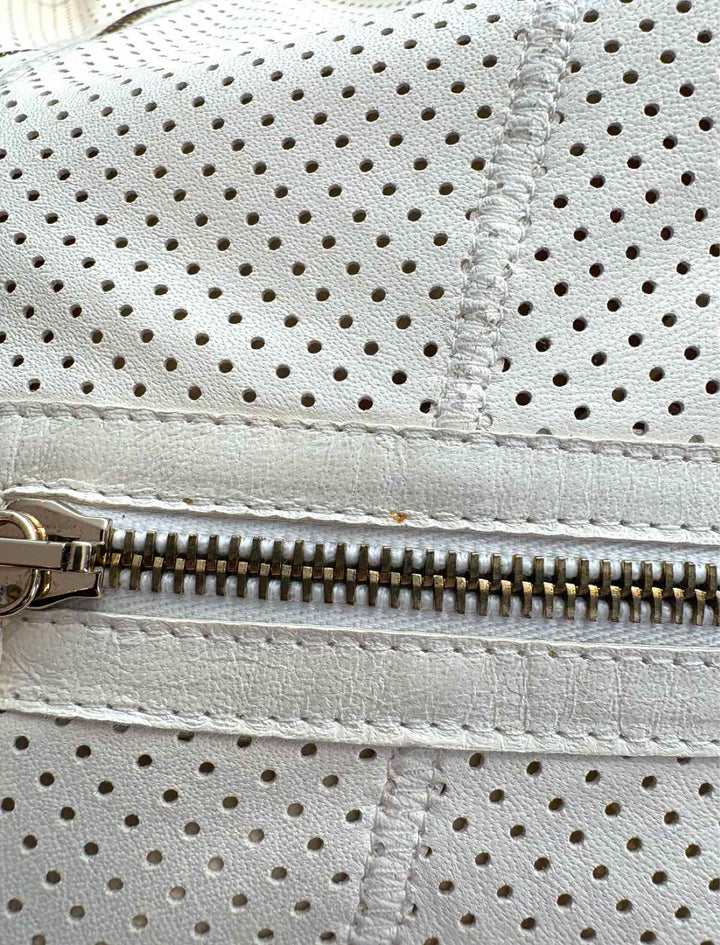 Roberto Cavalli Size 42 Perforated Leather Jacket