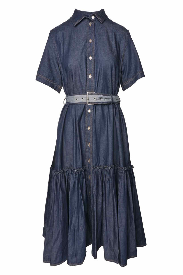 Dior Size 10 Denim Couture Shirt Dress