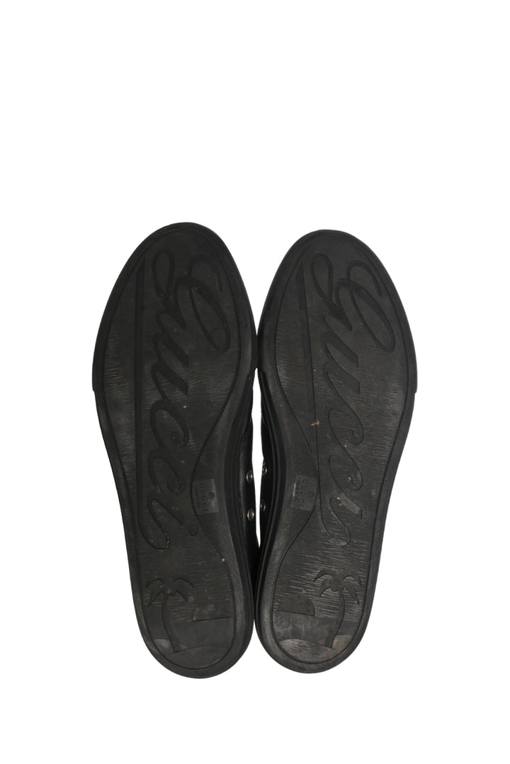 Mens Shoe Size 10 Gucci Men's Leather High Top Sneakers