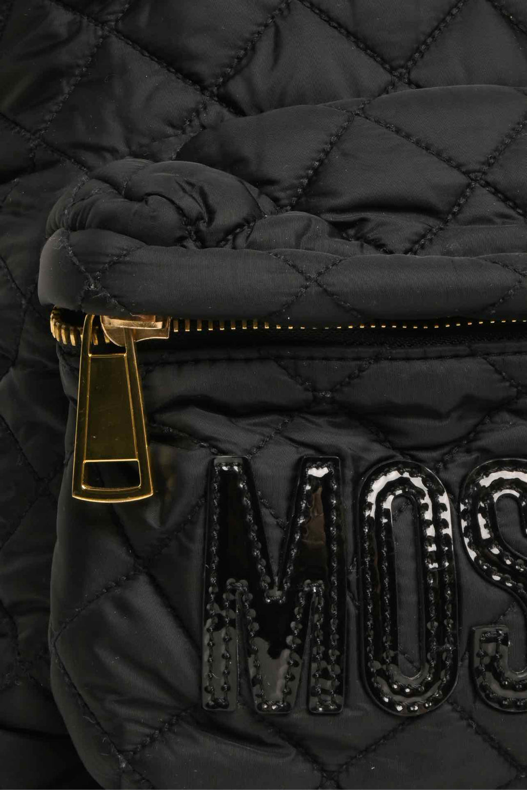 Moschino Quilted Logo Lettering Nylon BackPack