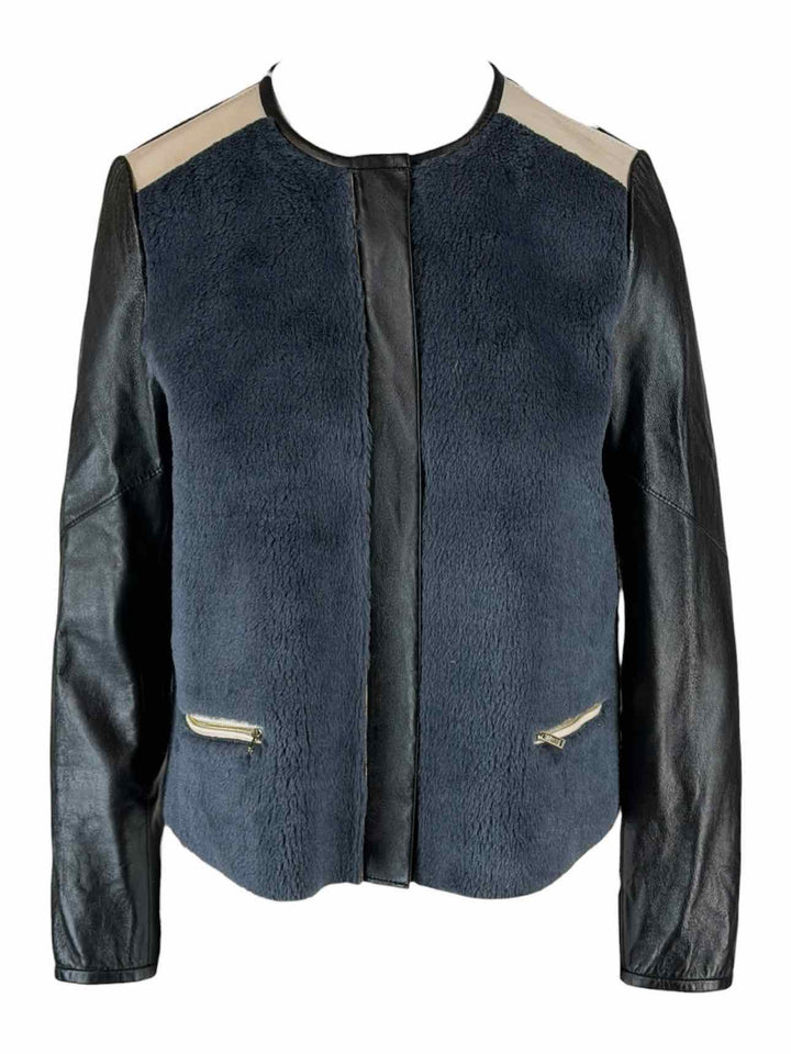 Frida Paris Size 38 Wool & Leather Jacket
