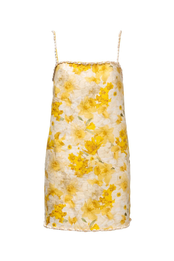 Zimmermann Size 3 Wonderland Shell Linen Mini Dress