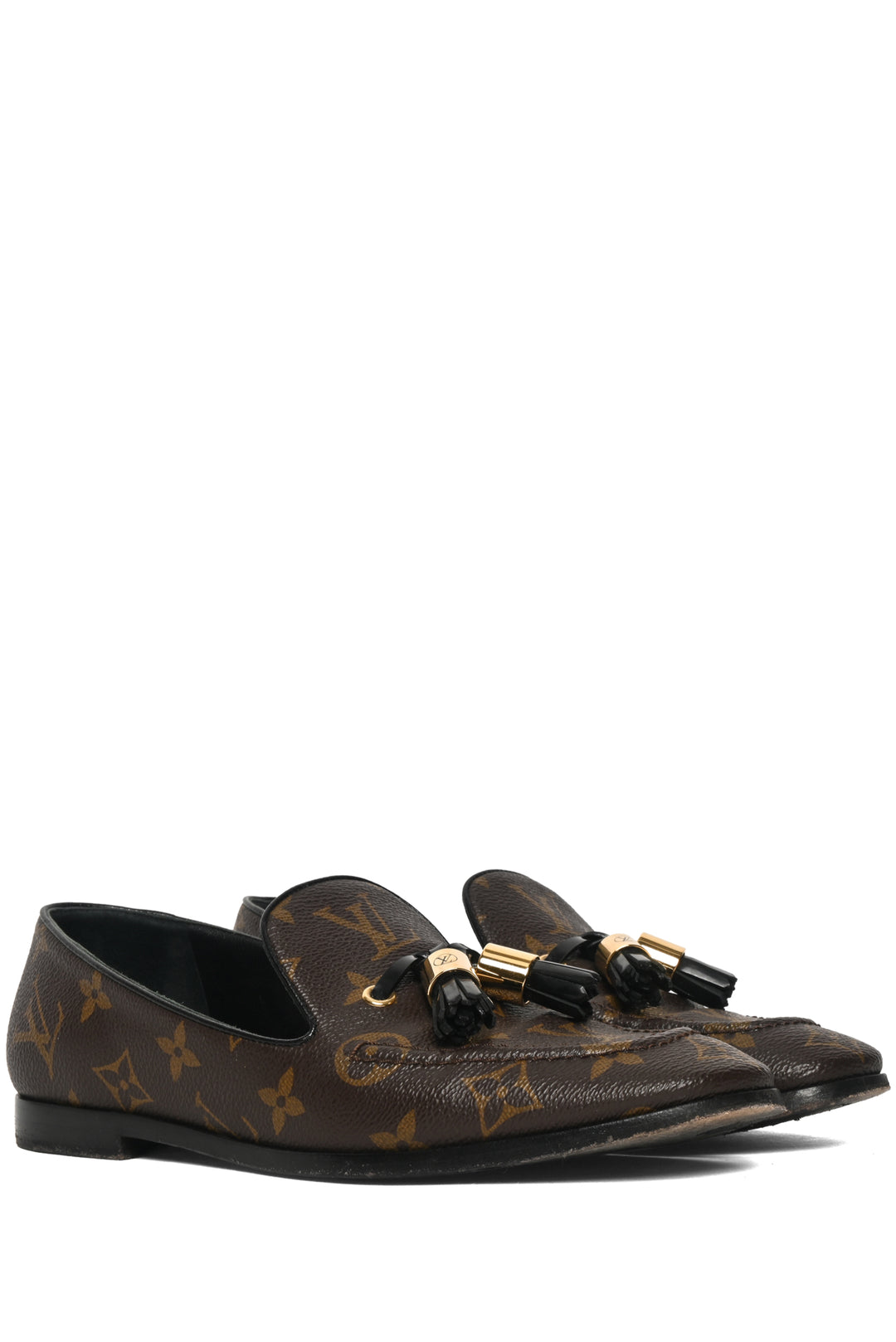 Louis Vuitton Size 36.5  society monogram loafer