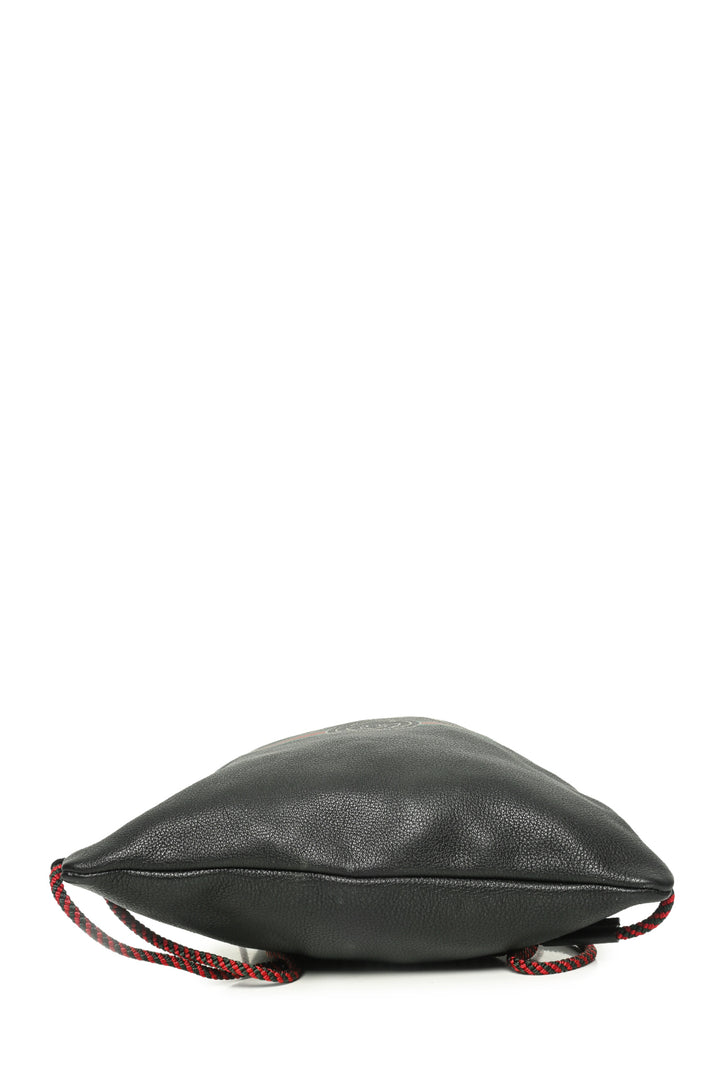 Gucci Calfskin Logo Drawstring BackPack