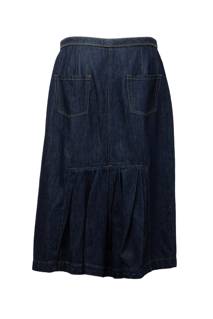 Dries Van Noten Size 40 Denim Midi Skirt