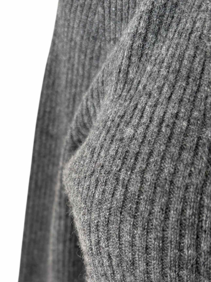 Black Goat Long Ribbed Cashmere Size M Cardigan