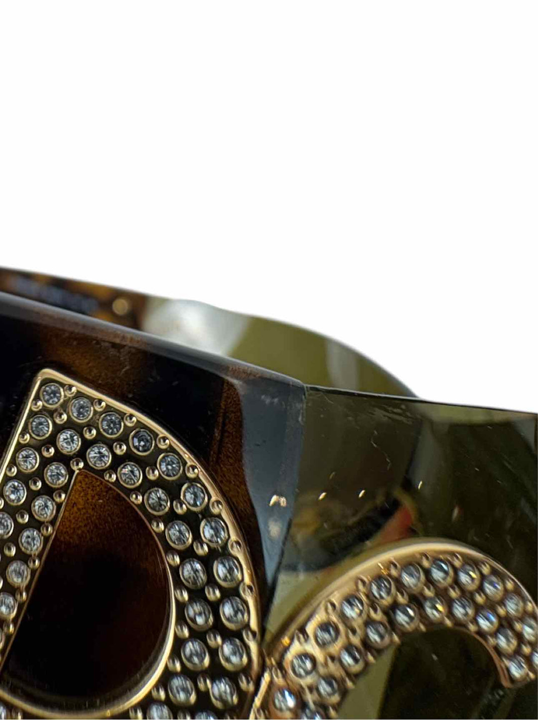 Dolce & Gabbana Crystal Logo Shield Sunglasses Eyewear