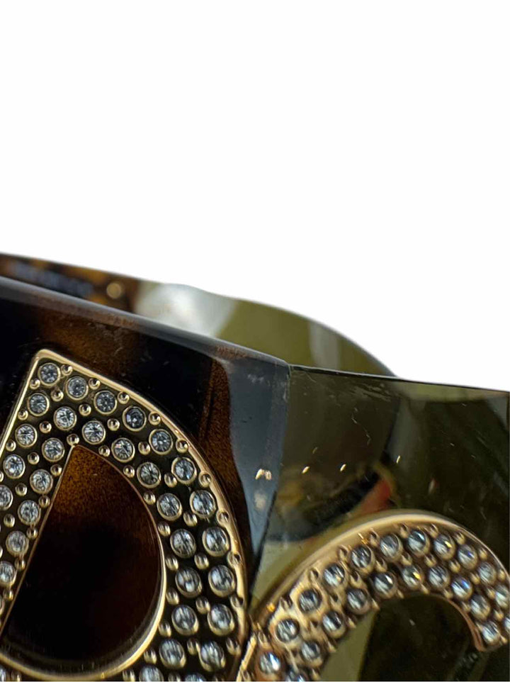 Dolce & Gabbana Crystal Logo Shield Sunglasses Eyewear