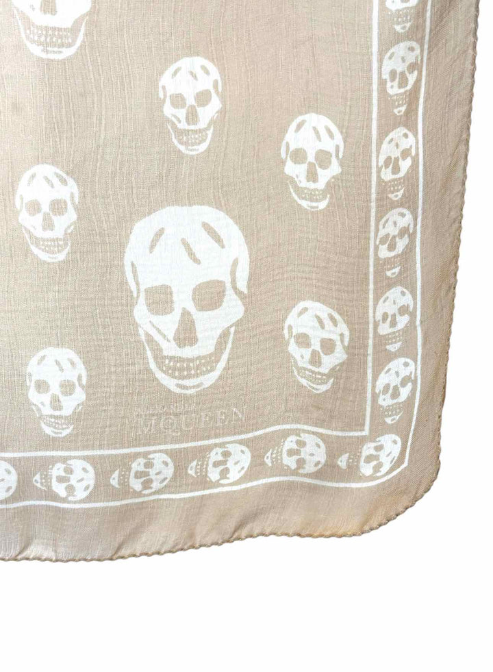 Alexander Mcqueen Silk Skull Pattern Scarf