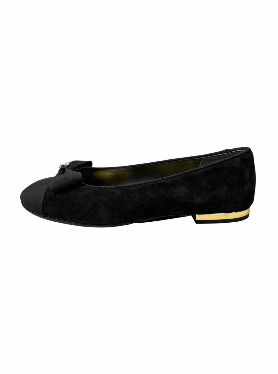 Chanel Size 38.5 Suede/Grosgain Ballet Flats