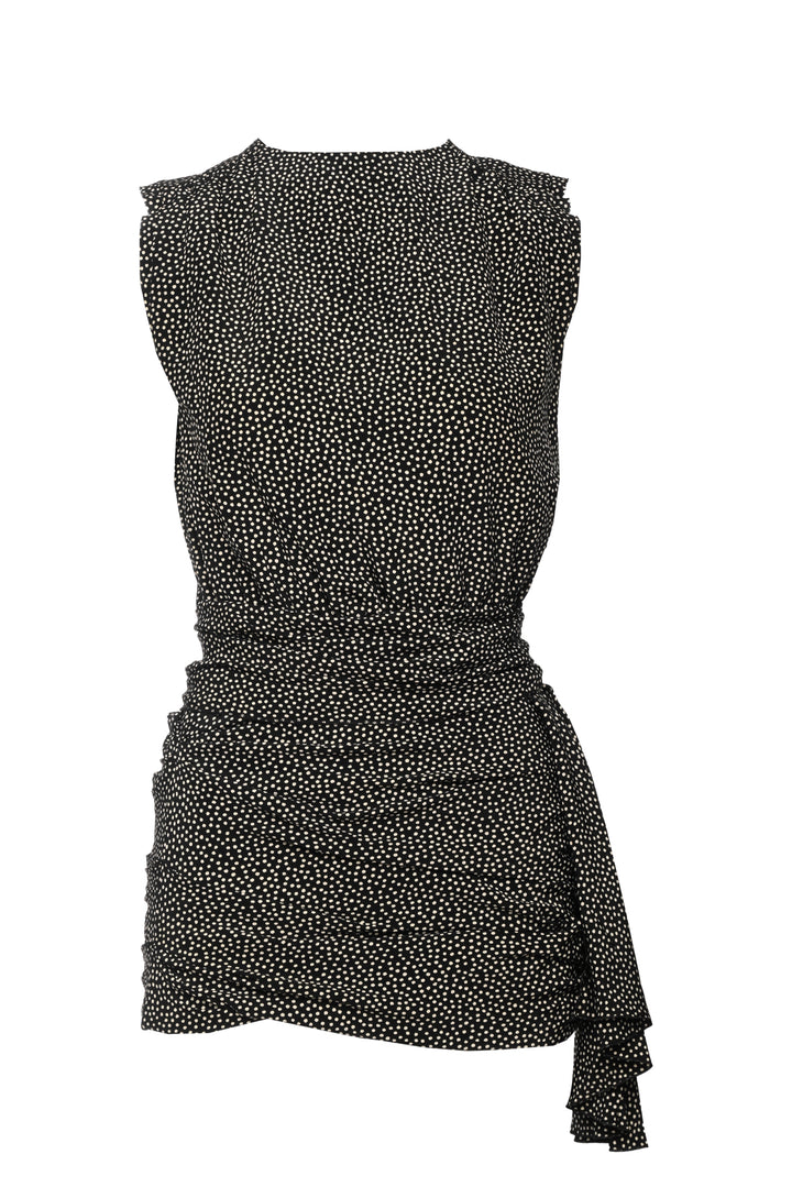 Saint Laurent Size 36 2017 Silk Polka Dot Mini Dress