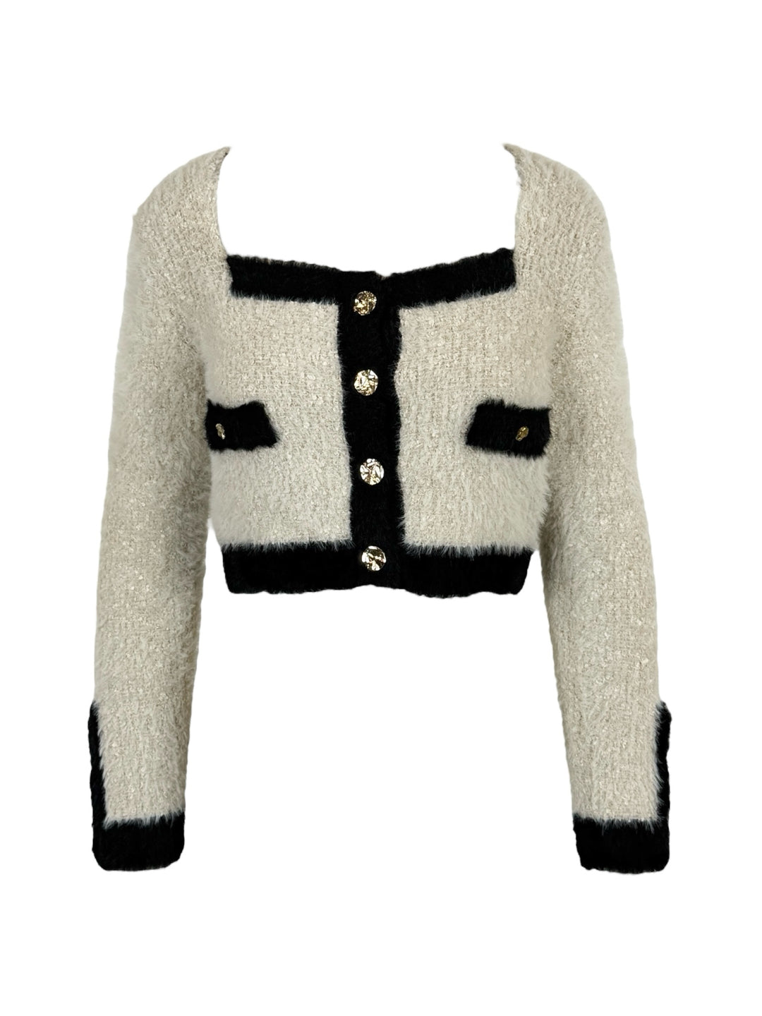 Nina Ricci Size S Boucle Fuzzy Cardigan