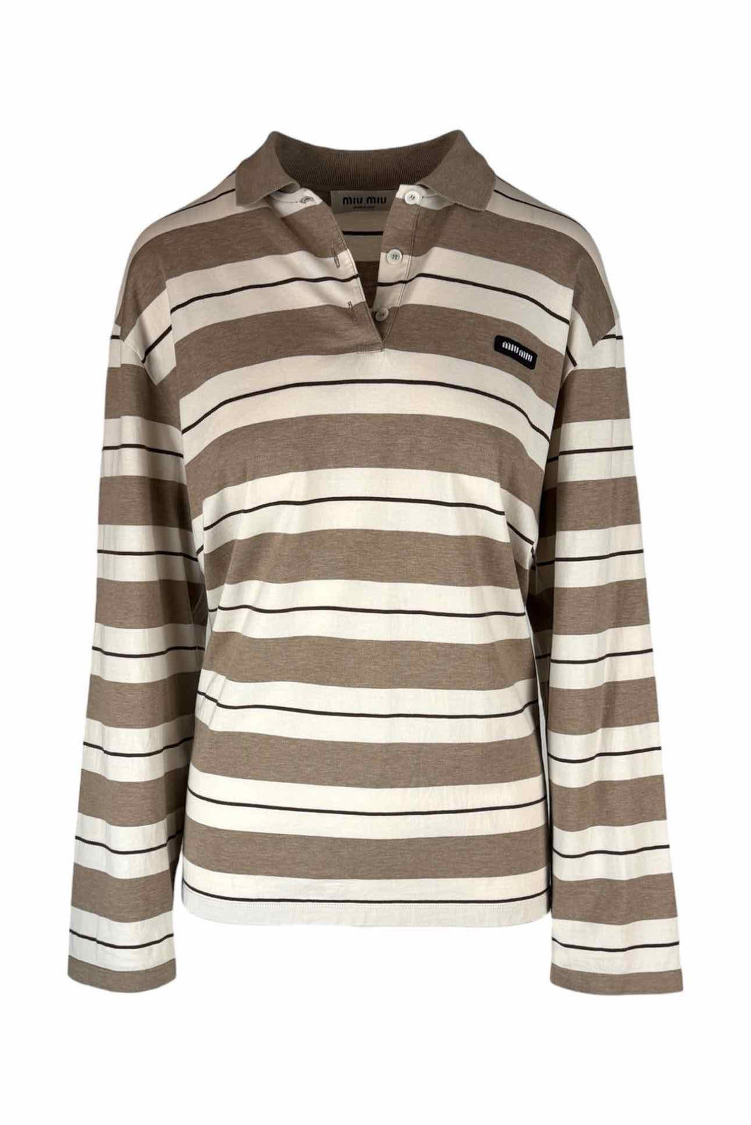 Miu Miu Size XS 2025 Cotton Jersey Polo Shirt