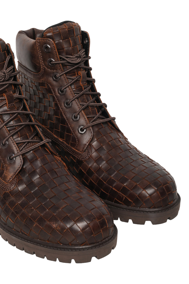Timberland Mens Shoe Size 10 Premium 6 Inch Woven Leather Boots