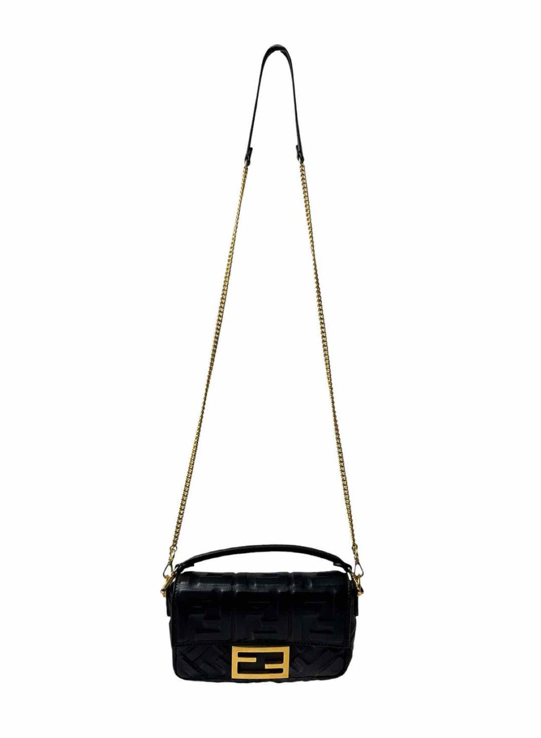 Fendi Leather Mini Baguette Purse