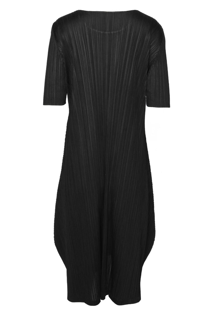 Pleats Please Size 2 Pleated Short Sleeve Midi Dress