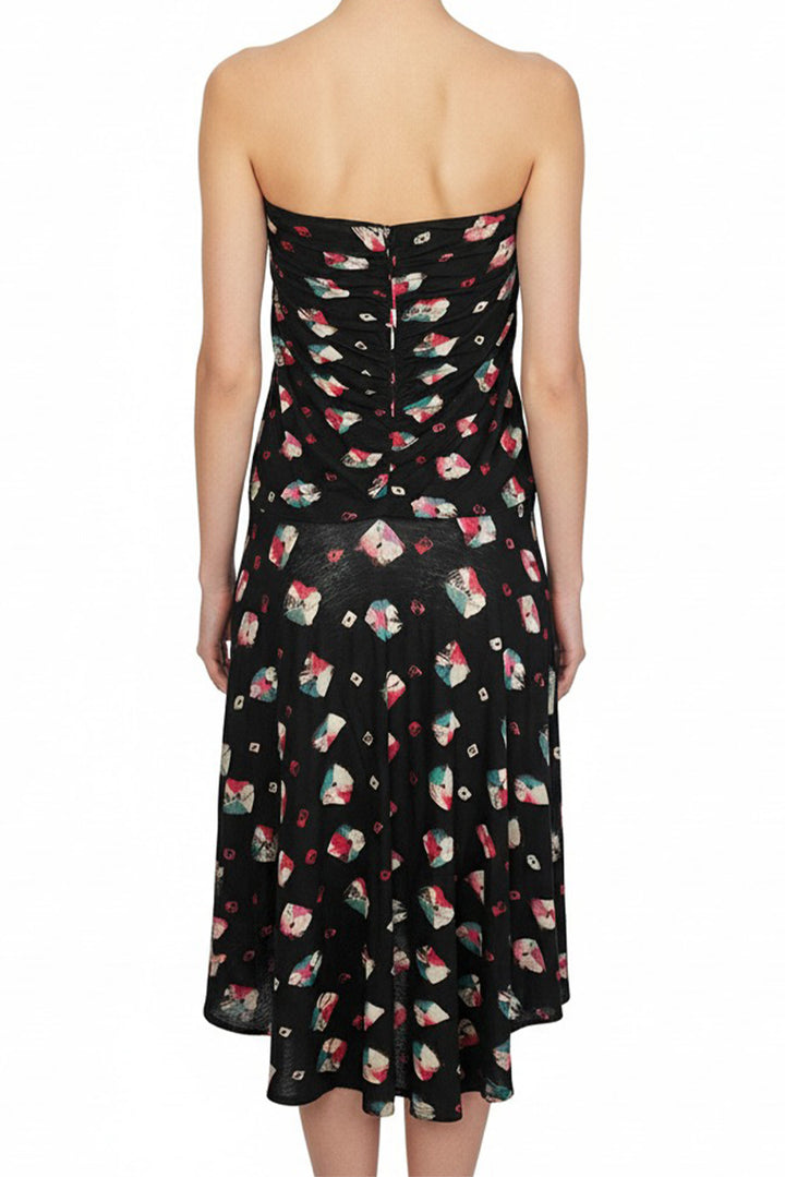 Ulla Johnson Size 6 Ruched Printed Maxi Skirt