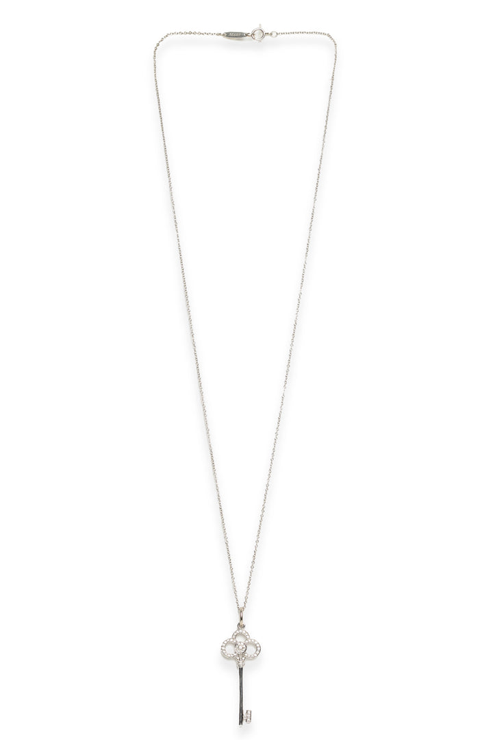 Tiffany Crown Key Pendant Necklace