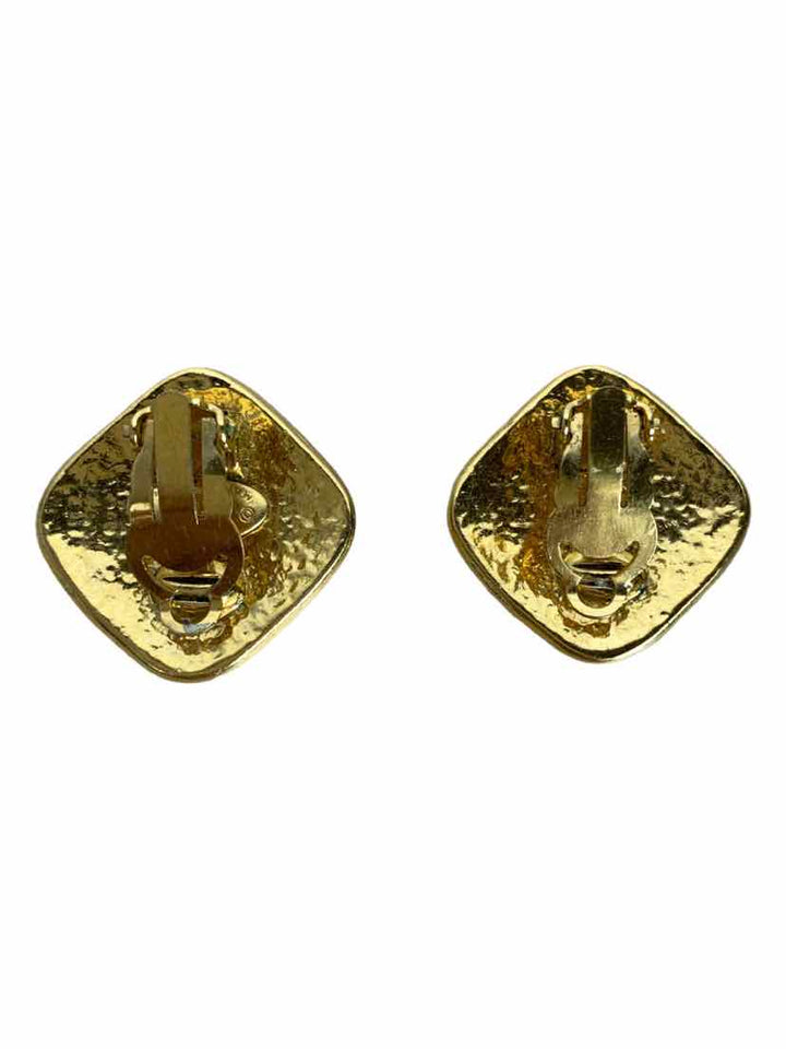 Chanel Vintage 1994 Clip-On CC Medallion Earrings