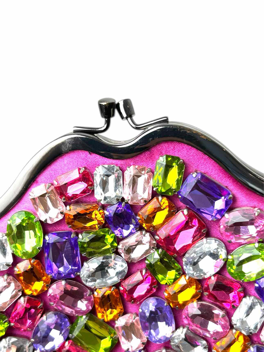 Philip Treacy Crystal Beaded Satin Clutch