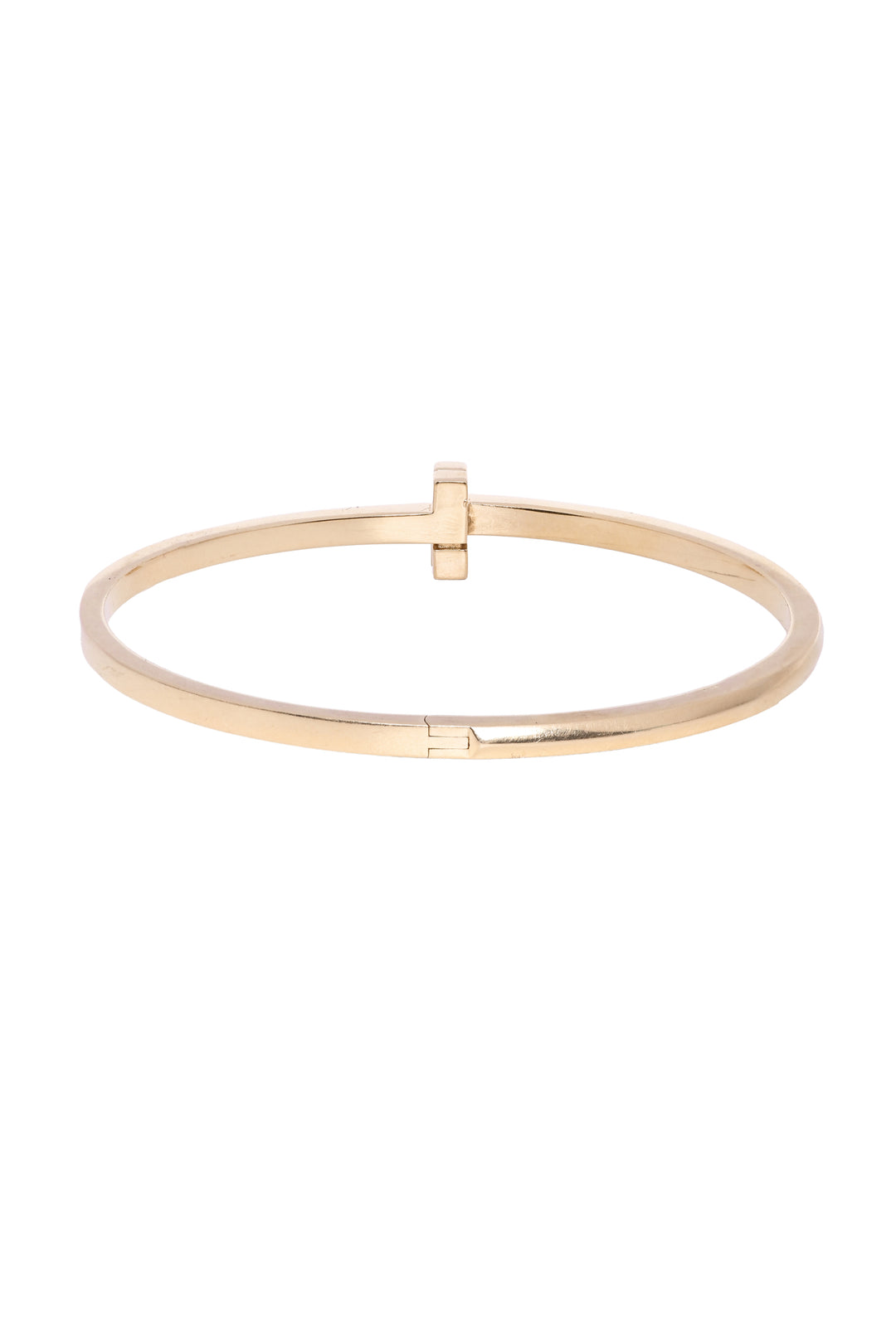 Tiffany & Co 18K Yellow Gold T1 Narrow Hinged Bangle Bracelet