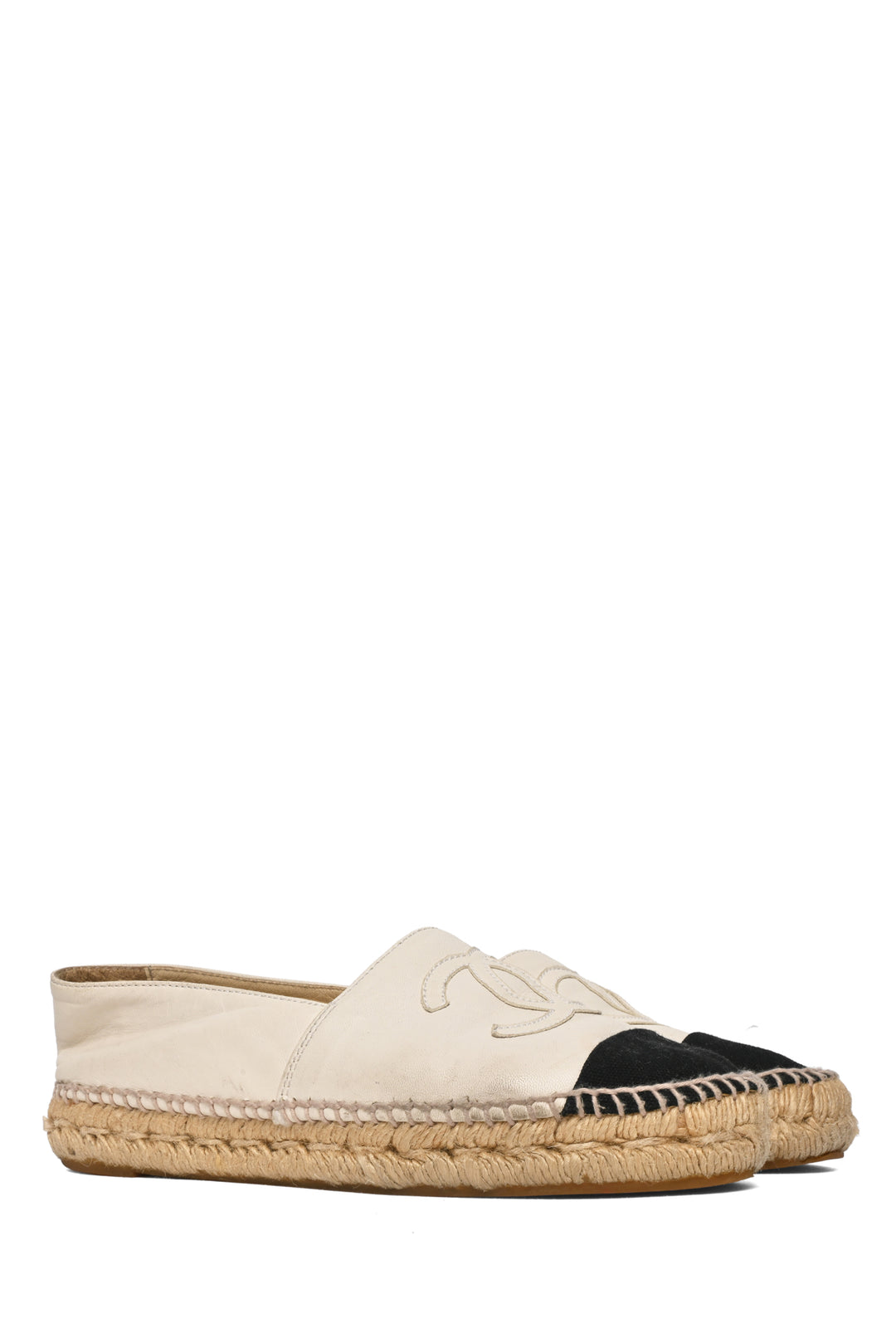 Chanel Size 37 Lambskin CC Espadrilles