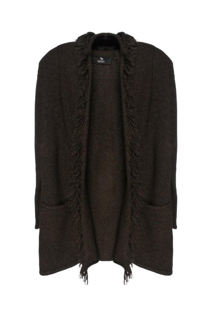 Black Goat Size S Fringed Cashmere Cardigan