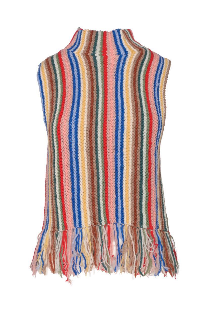 Sea New York Size M Olina Ombre Knit Turtle Neck Sleeveless Sweater