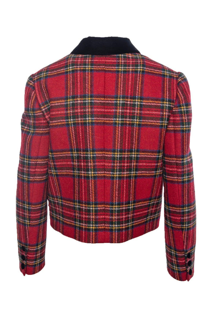 Miu Miu Size 38 Plaid Cropped Jacket
