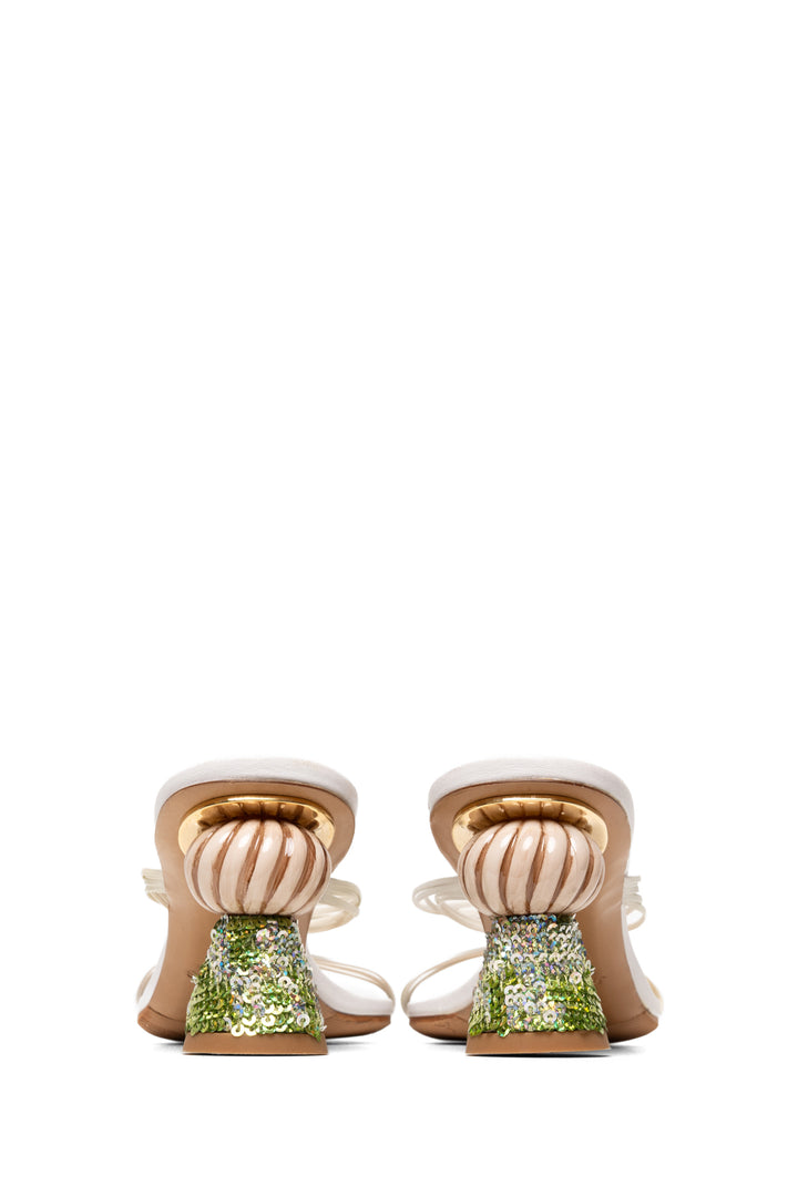 Jacquemus Size 35 Leather & Sequin Embellished Sandals