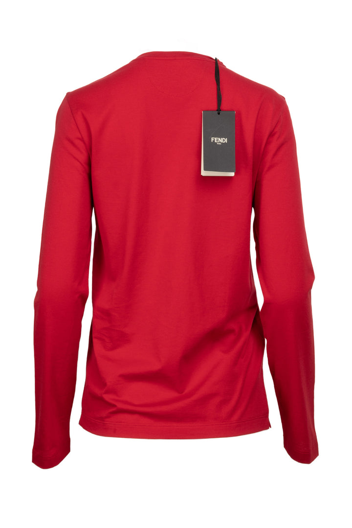 Fendi Size 44 Crystal Monster Eyes Long Sleeve Tops