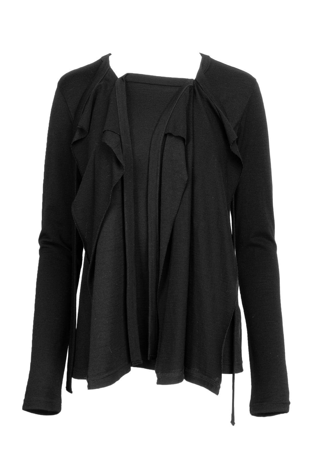 Yohji Yamamoto Size 2 Wool Multi Straps Long Sleeve Tops