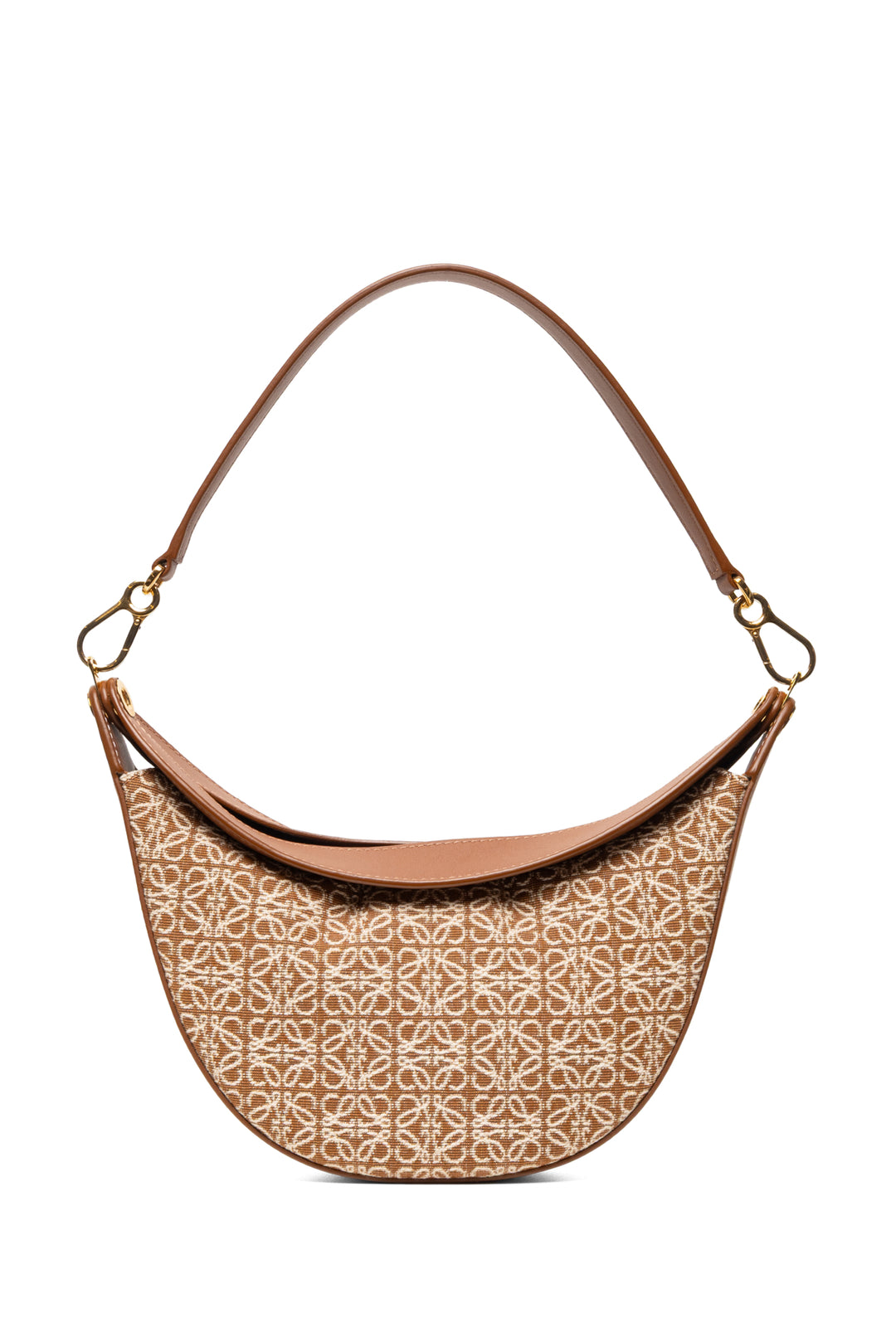 Loewe Anagram Jacquard & Calfskin Leather Small Luna Shoulder Bag
