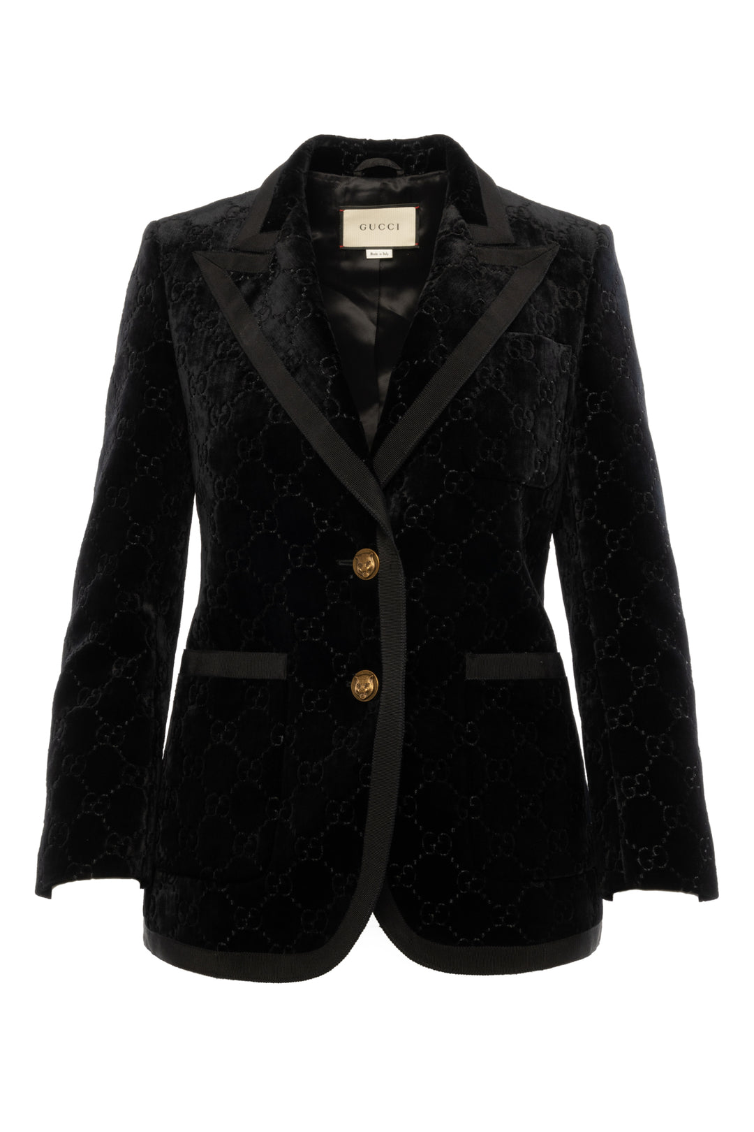 Gucci Size 38 Palma GG Velvet Blazer