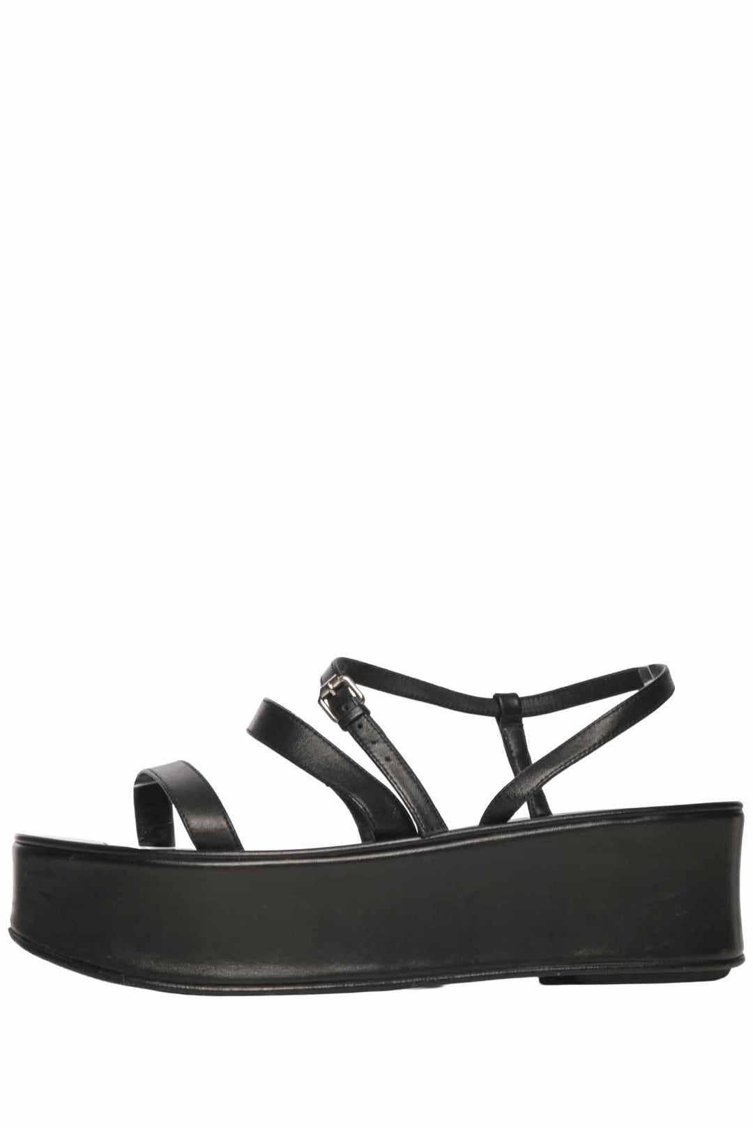 The Row Size 38 Leather Platform Slingback Sandals
