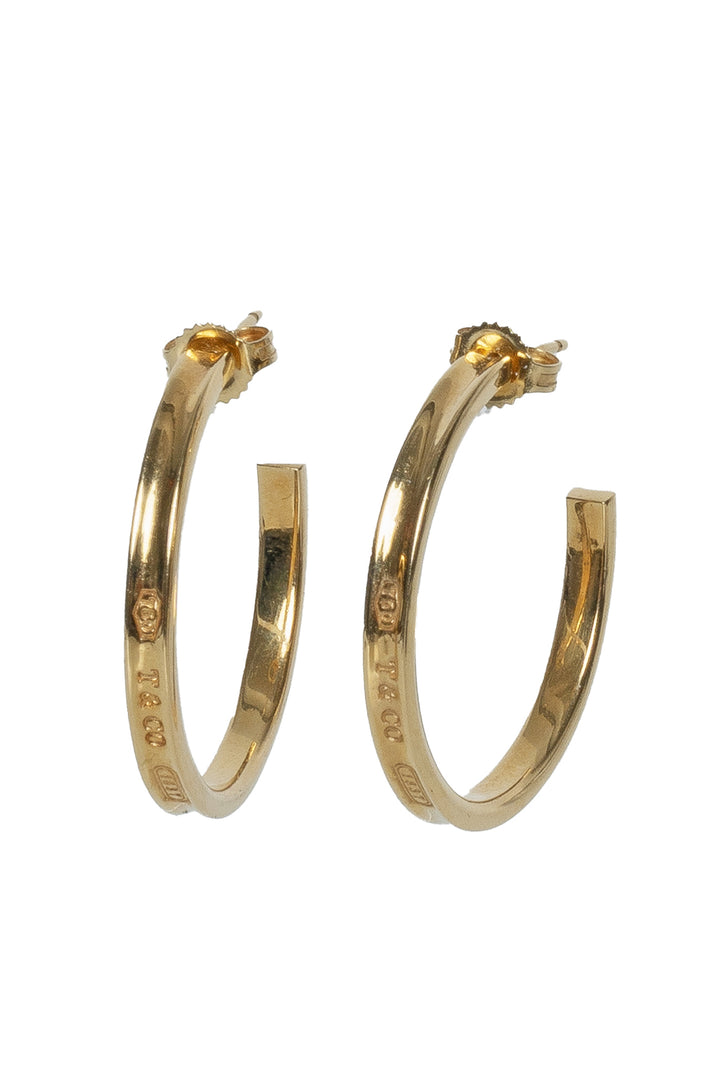 Tiffany & Co18K Gold 1837 Hoop Earrings