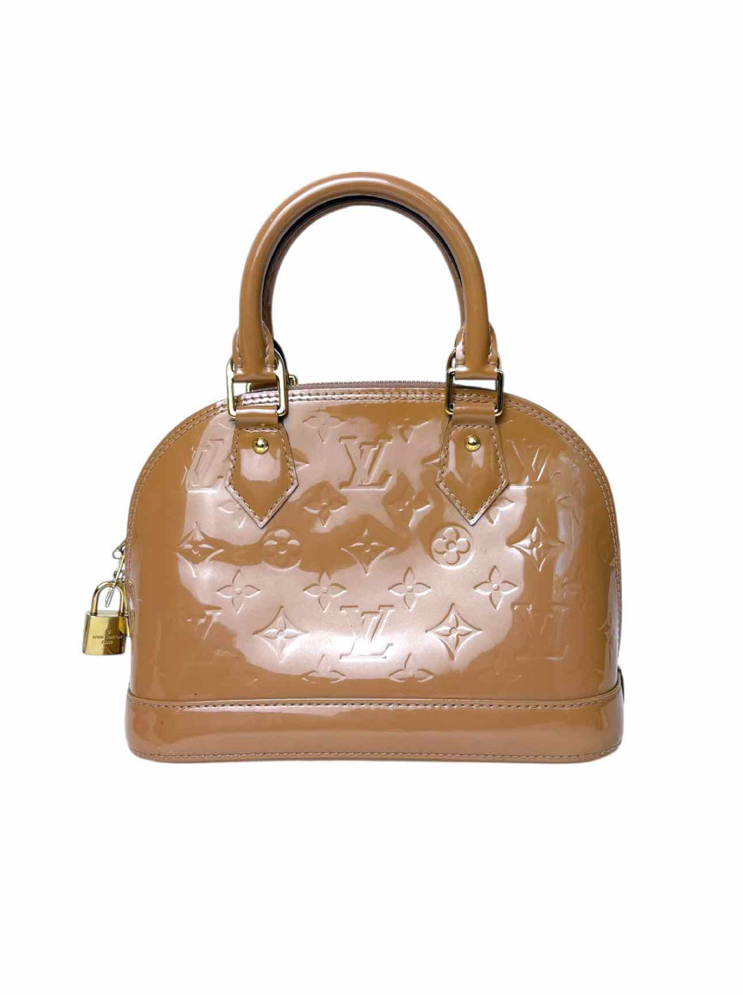 Louis Vuitton Alma BB Rose Velours Vernis Purse